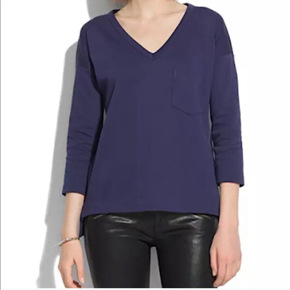 Madewell Side Zip Pique Top